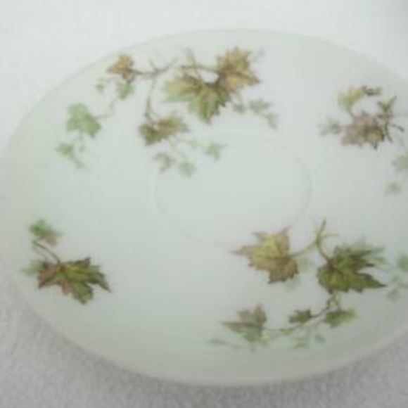 Set of 4 Antique 1894-1931 Haviland France Limoges Autumn Leaf Tea Cup & Sauce - Picture 2 of 2